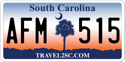 SC license plate AFM515