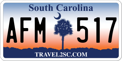 SC license plate AFM517