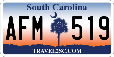 SC license plate AFM519