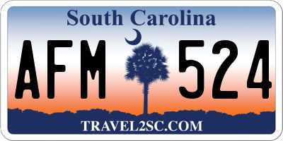 SC license plate AFM524