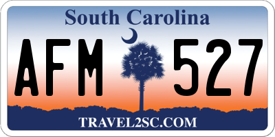 SC license plate AFM527