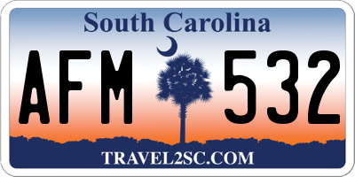 SC license plate AFM532