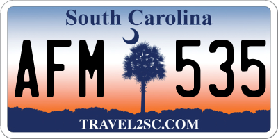 SC license plate AFM535