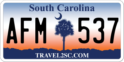 SC license plate AFM537