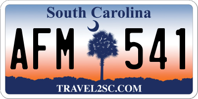 SC license plate AFM541