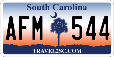 SC license plate AFM544