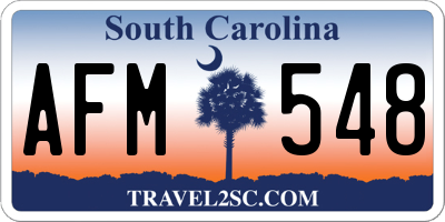 SC license plate AFM548