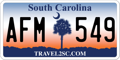 SC license plate AFM549