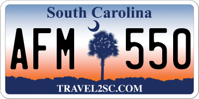 SC license plate AFM550