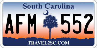 SC license plate AFM552