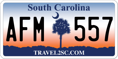 SC license plate AFM557
