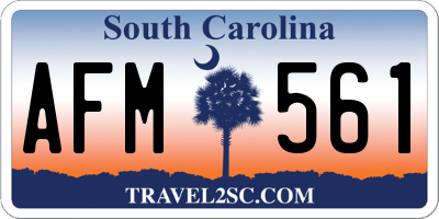 SC license plate AFM561