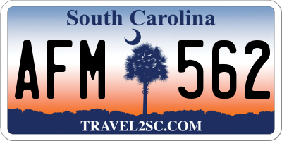 SC license plate AFM562