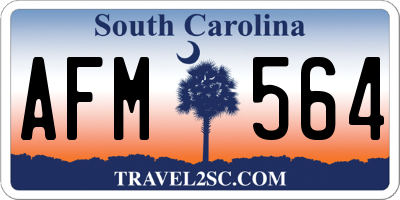 SC license plate AFM564