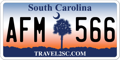 SC license plate AFM566
