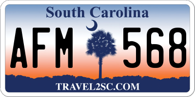 SC license plate AFM568