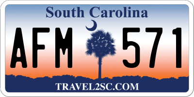 SC license plate AFM571