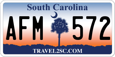 SC license plate AFM572