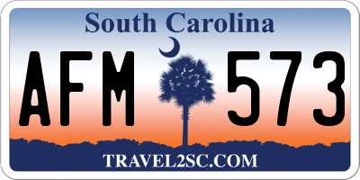 SC license plate AFM573