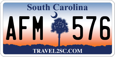 SC license plate AFM576
