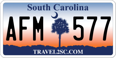 SC license plate AFM577