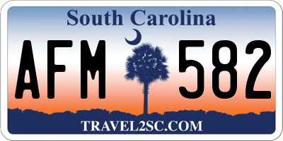SC license plate AFM582