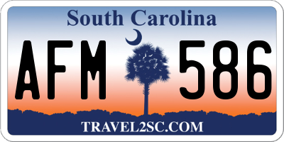SC license plate AFM586