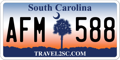 SC license plate AFM588