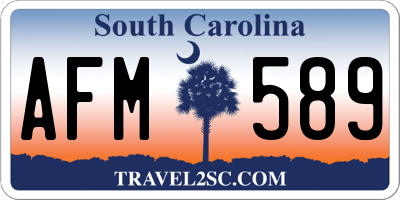 SC license plate AFM589