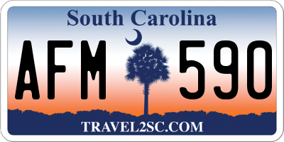 SC license plate AFM590