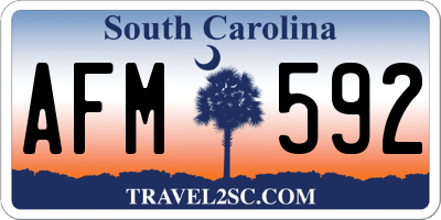 SC license plate AFM592