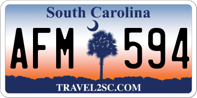 SC license plate AFM594