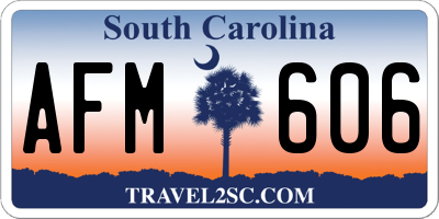 SC license plate AFM606