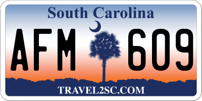 SC license plate AFM609