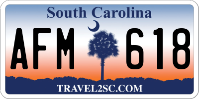 SC license plate AFM618