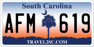 SC license plate AFM619