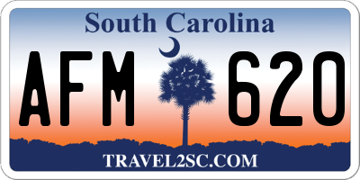SC license plate AFM620