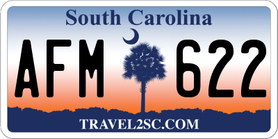 SC license plate AFM622