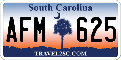 SC license plate AFM625