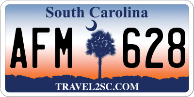 SC license plate AFM628