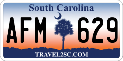 SC license plate AFM629