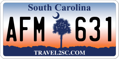 SC license plate AFM631