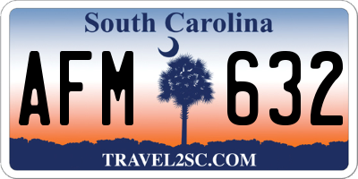 SC license plate AFM632