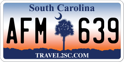 SC license plate AFM639