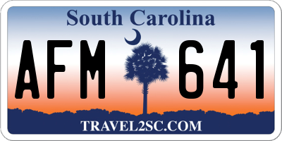 SC license plate AFM641