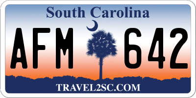 SC license plate AFM642