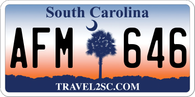 SC license plate AFM646