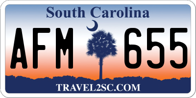SC license plate AFM655
