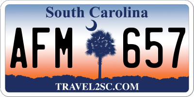 SC license plate AFM657