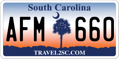 SC license plate AFM660